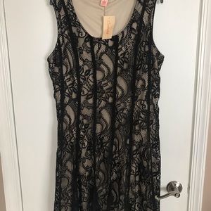 Black n tan dress